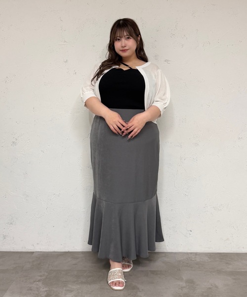 Louiosy(ルオシー)の「【Louiosy】【大きいサイズ】アシメストラップカップ付きキャミソールインナー(キャミソール・レディース・ブラック/オフホワイト・4L/3L/X-LARGE)」の13枚目の写真