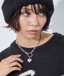 ハートリングネックレス