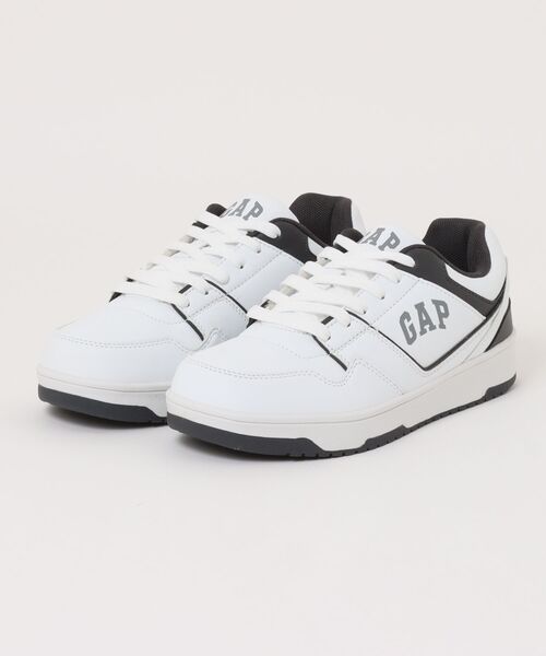 GAP（ギャップ）の「【GAP】 コートスニーカー（スニーカー・レディース・ホワイト×グリーン/ブラック/ホワイト×グレー/ブラック×グレー/ベージュ/ダークグレー/ホワイト×ブルー・23.0cm/24.0cm/25.0cm）」の6枚目の写真