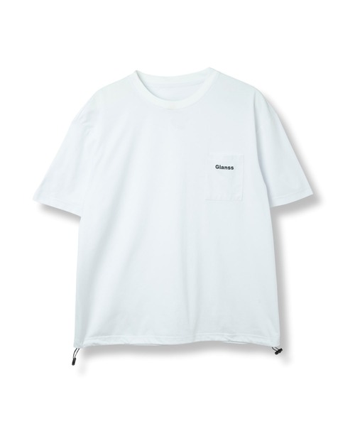 Glanss（グランス）の「glanss logo pocket t-shirts / ロゴポケTシャツ 裾ドローコード付【ユニセックス】（Tシャツ/カットソー・メンズ・ホワイト/ブラック/ブルー・1/2）」の19枚目の写真