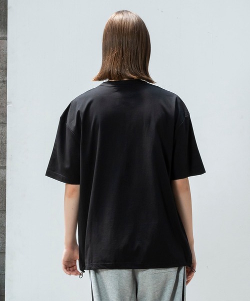 Glanss（グランス）の「glanss logo pocket t-shirts / ロゴポケTシャツ 裾ドローコード付【ユニセックス】（Tシャツ/カットソー・メンズ・ホワイト/ブラック/ブルー・1/2）」の10枚目の写真