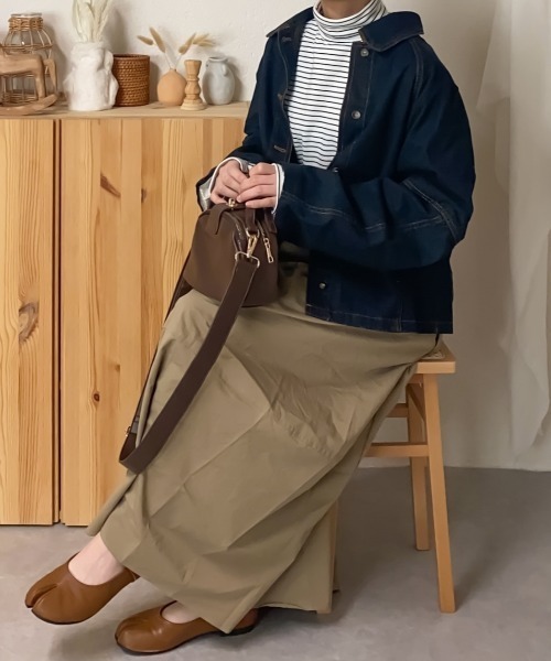 ほおずきガーランド セール】切換えギャザーフレアスカート / マキシスカート ウエストゴム