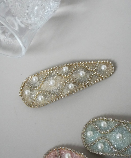 Port(ポート)の「【 SORUTT / ソルト 】 クリスタル パールラインストーン ヘアピン(ヘアピン・レディース・ピンク/ホワイト/ブラック/ライトブルー・FREE)」の6枚目の写真