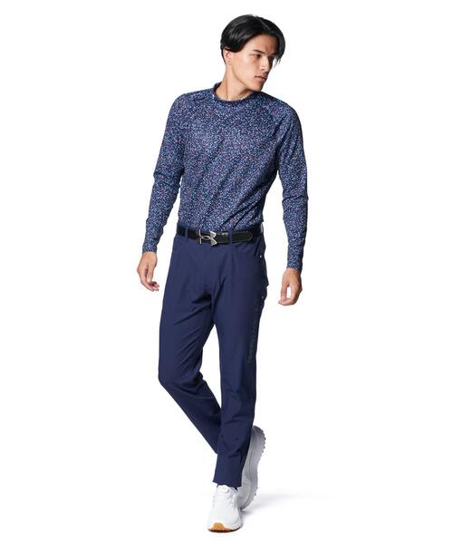 UNDER ARMOUR（アンダーアーマー）の「UAコールドギア フィッティド ノベルティ ロングスリーブ モックネック シャツ（ゴルフ/メンズ）（Tシャツ/カットソー・メンズ・ネイビー・M/2XL/L/XL）」の3枚目の写真