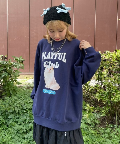 Candy Stripper(キャンディストリッパー)の「PLAYFUL CLUB スウェット(スウェット・レディース・ヘザーグレー/オフホワイト/ネイビー/レッド・2)」の21枚目の写真
