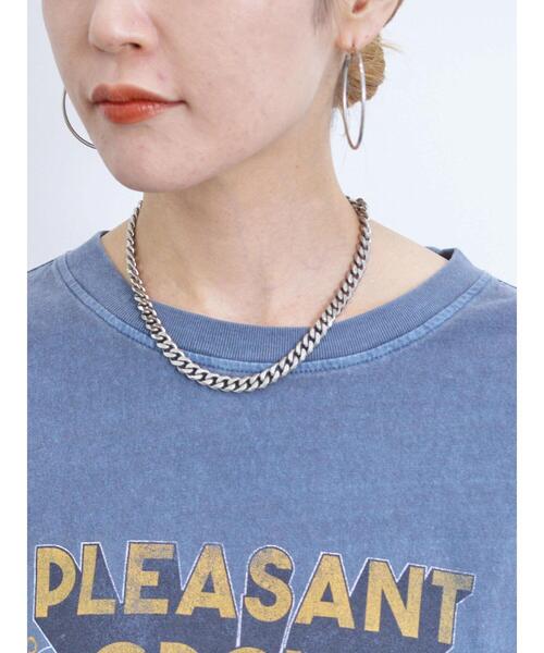 Samansa Mos2 blue（サマンサモスモスブルー）の「ピグメントアソートプリントロンT（Tシャツ/カットソー・レディース・ブルー/チャコールグレー/シルバーグレー・F）」の16枚目の写真