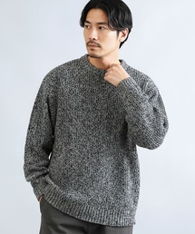 jiggys shop | 畦編みクルーネックトリコロール洗えるニットセーター(ニット/セーター)