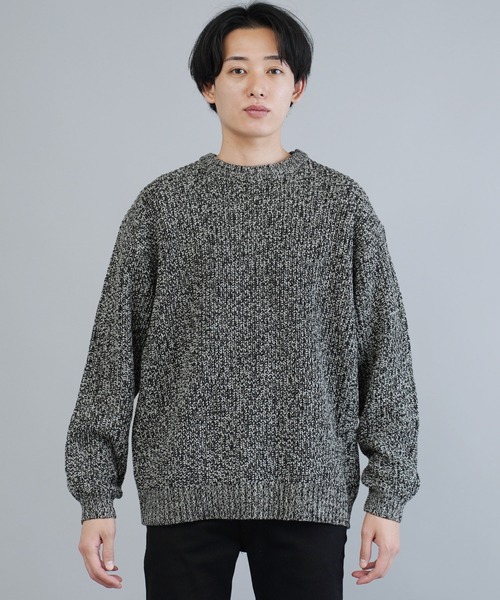 jiggys shop(ジギーズショップ)の「畦編みクルーネックトリコロール洗えるニットセーター(ニット/セーター・メンズ・グレー/ブラウン/ブラック・X-LARGE/LARGE/MEDIUM)」の9枚目の写真