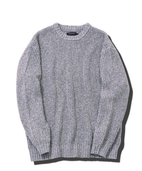 jiggys shop(ジギーズショップ)の「畦編みクルーネックトリコロール洗えるニットセーター(ニット/セーター・メンズ・グレー/ブラウン/ブラック・X-LARGE/LARGE/MEDIUM)」の7枚目の写真