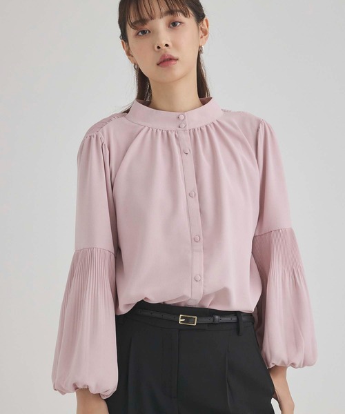 fifth(フィフス)の「前後2wayプリーツブラウス(ワンピース・レディース・アイボリー/ブラック/ボルドー/ライトグリーン/ピンク・M)」の1枚目の写真