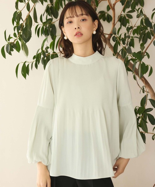 fifth(フィフス)の「前後2wayプリーツブラウス(ワンピース・レディース・アイボリー/ブラック/ボルドー/ライトグリーン/ピンク・M)」の4枚目の写真