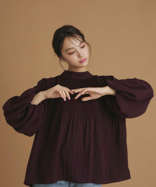 fifth(フィフス)の「前後2wayプリーツブラウス(ワンピース・レディース・アイボリー/ブラック/ボルドー/ライトグリーン/ピンク・M)」の5枚目の写真