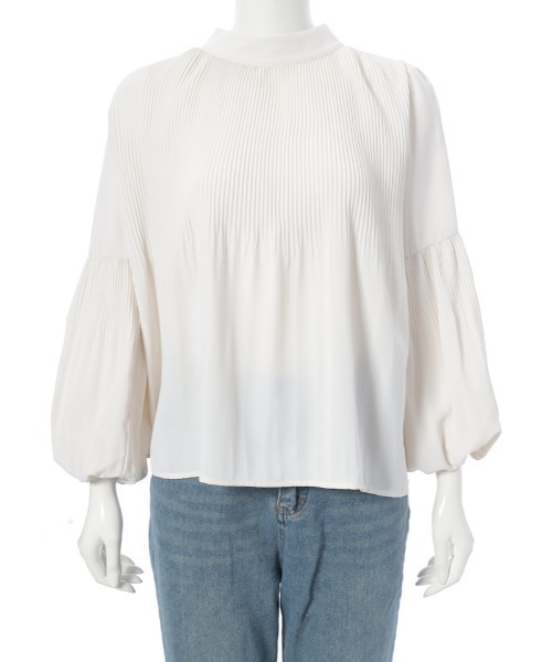 fifth(フィフス)の「前後2wayプリーツブラウス(ワンピース・レディース・アイボリー/ブラック/ボルドー/ライトグリーン/ピンク・M)」の22枚目の写真