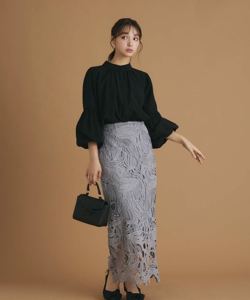 fifth(フィフス)の「前後2wayプリーツブラウス(ワンピース・レディース・アイボリー/ブラック/ボルドー/ライトグリーン/ピンク・M)」の15枚目の写真