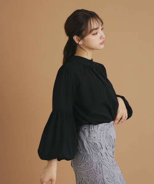 fifth(フィフス)の「前後2wayプリーツブラウス(ワンピース・レディース・アイボリー/ブラック/ボルドー/ライトグリーン/ピンク・M)」の13枚目の写真