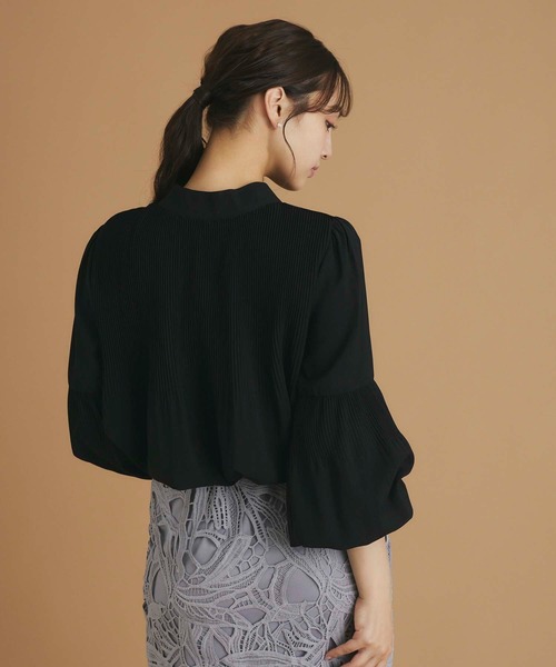 fifth(フィフス)の「前後2wayプリーツブラウス(ワンピース・レディース・アイボリー/ブラック/ボルドー/ライトグリーン/ピンク・M)」の14枚目の写真