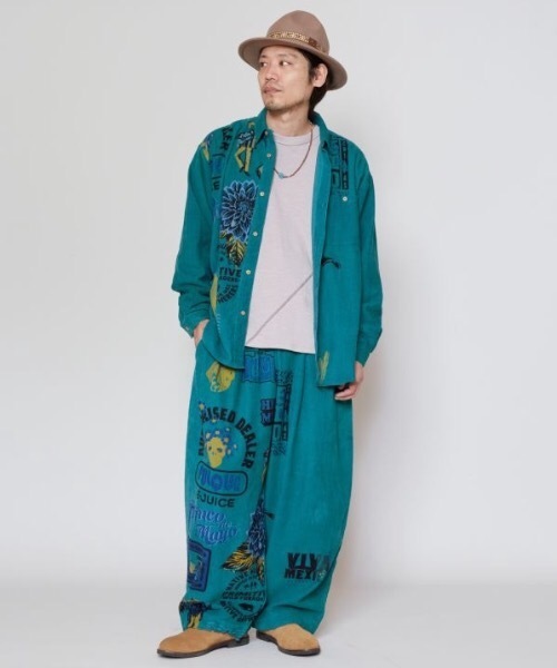 チャイハネ(チャイハネ)の「【チャイハネ】ソルッポMEN'Sシャツ(シャツ/ブラウス・メンズ・ブラック/ターコイズブルー/ホワイト・FREE)」の5枚目の写真