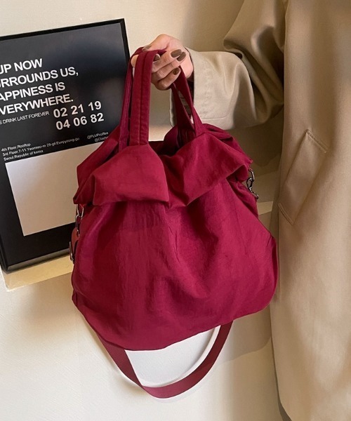 Per sist ence（パーシエンス）の「2WAYナイロントートバッグ（トートバッグ・レディース・オフホワイト/ブルー/ブラック/カーキ/レッド/イエロー/オレンジ・FREE）」の6枚目の写真