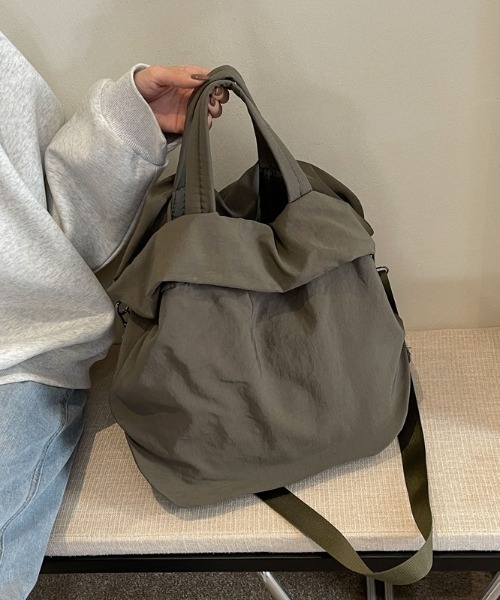 Per sist ence（パーシエンス）の「2WAYナイロントートバッグ（トートバッグ・レディース・オフホワイト/ブルー/ブラック/カーキ/レッド/イエロー/オレンジ・FREE）」の3枚目の写真