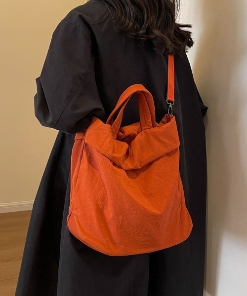 Per sist ence（パーシエンス）の「2WAYナイロントートバッグ（トートバッグ・レディース・オフホワイト/ブルー/ブラック/カーキ/レッド/イエロー/オレンジ・FREE）」の7枚目の写真