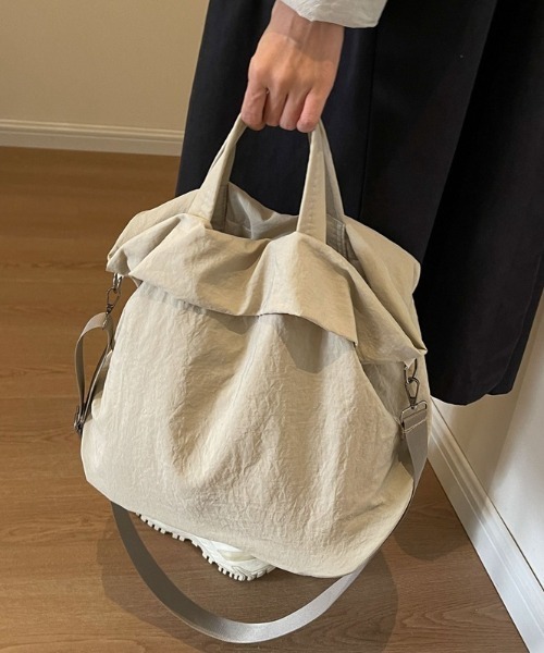 Per sist ence（パーシエンス）の「2WAYナイロントートバッグ（トートバッグ・レディース・オフホワイト/ブルー/ブラック/カーキ/レッド/イエロー/オレンジ・FREE）」の14枚目の写真