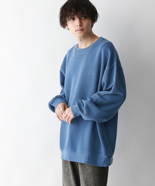 SIGNAL SPORTS（シグナルスポーツ）の「【SIGNAL SPORTS】ワンポイント刺繍/ヘビーウェイトピグメント裏毛スウェット（スウェット・メンズ・ブルー/グリーン/ダークグレー・MEDIUM/LARGE）」の15枚目の写真