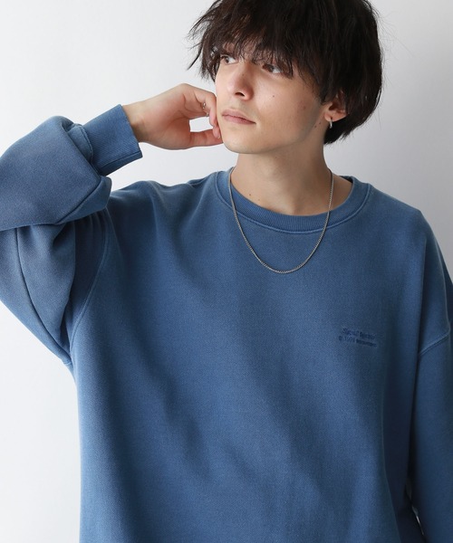 SIGNAL SPORTS（シグナルスポーツ）の「【SIGNAL SPORTS】ワンポイント刺繍/ヘビーウェイトピグメント裏毛スウェット（スウェット・メンズ・ブルー/グリーン/ダークグレー・MEDIUM/LARGE）」の18枚目の写真