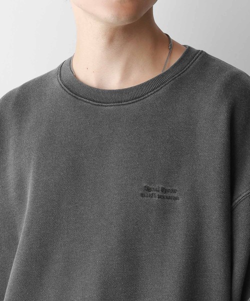 SIGNAL SPORTS（シグナルスポーツ）の「【SIGNAL SPORTS】ワンポイント刺繍/ヘビーウェイトピグメント裏毛スウェット（スウェット・メンズ・ブルー/グリーン/ダークグレー・MEDIUM/LARGE）」の22枚目の写真