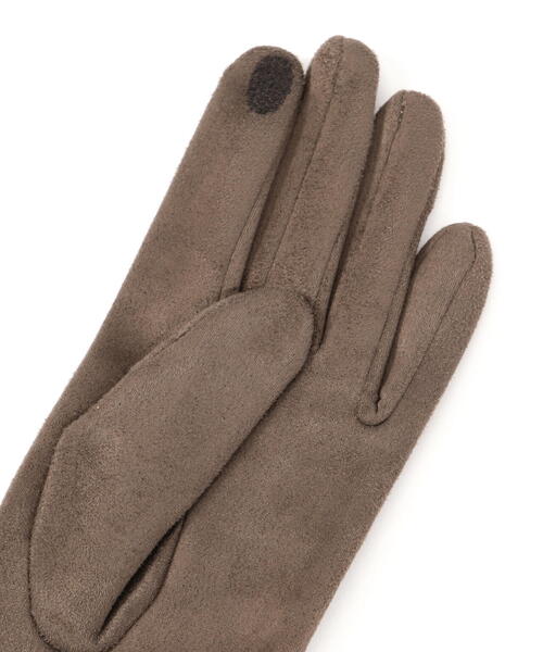 NATURAL BEAUTY BASIC（ナチュラルビューティーベーシック）の「フェイクスエードソフトグローブ（手袋・レディース・ベージュ系その他2/ブラック/グレー系その他・FREE）」の10枚目の写真