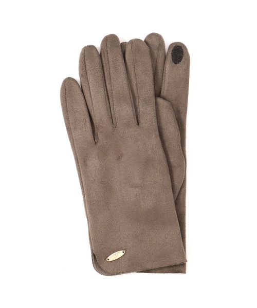 NATURAL BEAUTY BASIC（ナチュラルビューティーベーシック）の「フェイクスエードソフトグローブ（手袋・レディース・ベージュ系その他2/ブラック/グレー系その他・FREE）」の4枚目の写真