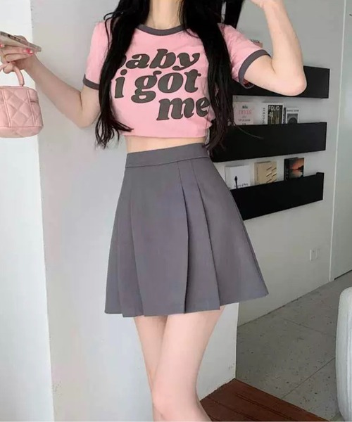 Chick(チック)の「▲Pleats Mini Skirt / プリーツミニスカート(スカート・レディース・ブラック/チャコールグレー/ホワイト/ベージュ・S/M/L)」の19枚目の写真