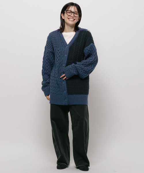 niko and...(ニコアンド)の「ケーブルパッチワークチュニック(チュニック・レディース・ブラック/ベージュ/ブルー・FREE)」の17枚目の写真