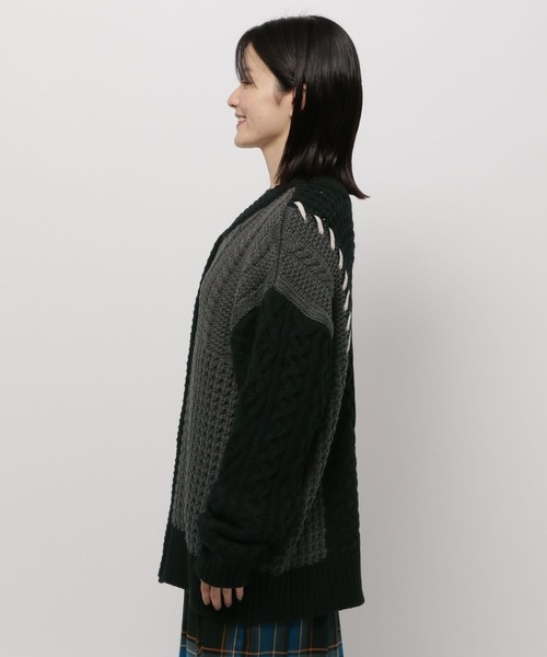 セール】ケーブルパッチワークチュニック（チュニック）｜niko and