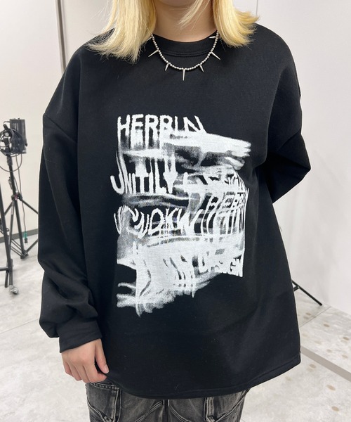 Figments（フィグメンツ）の「【裏起毛】グラフィティアートスウェット（スウェット・レディース・ブラック/チャコールグレー・FREE）」の5枚目の写真