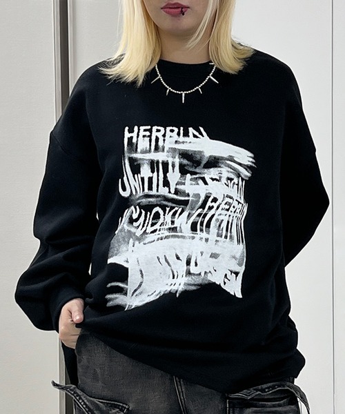 Figments（フィグメンツ）の「【裏起毛】グラフィティアートスウェット（スウェット・レディース・ブラック/チャコールグレー・FREE）」の6枚目の写真