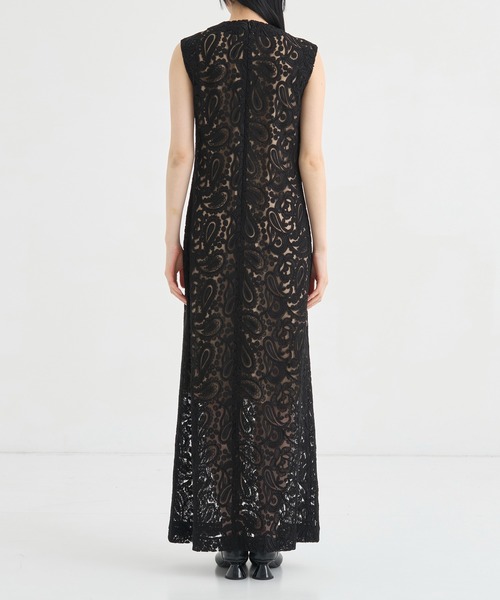 CINOH(チノ)の「【CINOH/チノ】BLACK FORMAL LACE DRESS/ブラックフォーマルレーススリーブレスワンピース/オケージョン可(ワンピース・レディース・ブラック・38/36)」の12枚目の写真