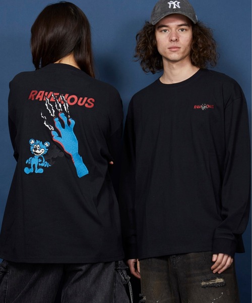 unrelaxing（アンリラクシング）の「オーバーサイズ 刺繍 ロングTシャツ 綿100％/embroidery oversize T-shirt（Tシャツ/カットソー・メンズ・ホワイト系7/ホワイト系9/ホワイト系4/ブラック系その他4/その他10/その他19/ホワイト系1/ホワイト系2/ブラック/ブラック×レッド/その他/その他6/その他14/ホワイト系5/ブラック系その他3/その他20/ホワイト系3/ブラック系その他/ブラック×ブルー/ブラック系2/その他4/その他7/その他9/その他12/その他21/ホワイト系/ブラック系その他2/その他15/その他16/その他17/その他18/ホワイト系6/ライトブラック/ブラック系その他6/ブラック系1/ブラック系3/その他8/ホワイト系8/スミクロ/ブラック系その他7/ブラック系/その他1/その他3/その他5/その他11/ブラック系その他5・SMALL/MEDIUM/LARGE/X-LARGE）」の19枚目の写真