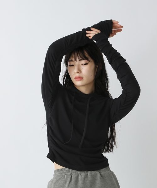 【Les Fleurs】コンパクトギャザーフーディ/293915（Tシャツ/カットソー）｜JEANASIS（ジーナシス）