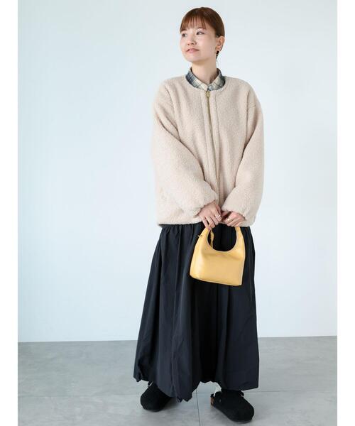 Lugnoncure(ルノンキュール)の「リバーシブルボアブルゾン(ブルゾン・レディース・オフホワイト/グレー/ベージュ・F)」の15枚目の写真