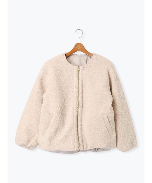 Lugnoncure(ルノンキュール)の「リバーシブルボアブルゾン(ブルゾン・レディース・オフホワイト/グレー/ベージュ・F)」の20枚目の写真