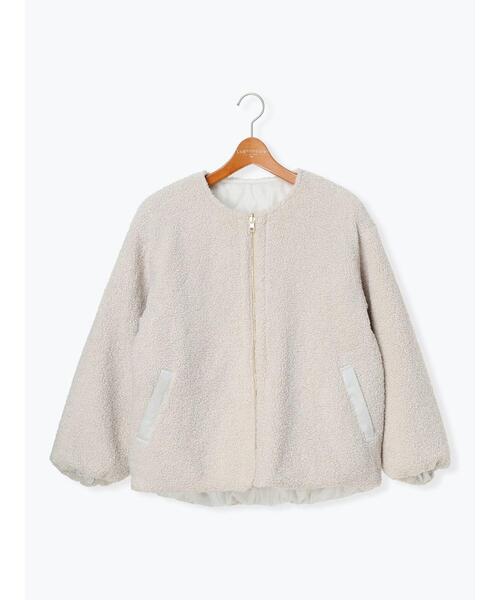 Lugnoncure(ルノンキュール)の「リバーシブルボアブルゾン(ブルゾン・レディース・オフホワイト/グレー/ベージュ・F)」の21枚目の写真