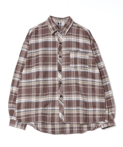 MGV（エムジーヴィー）の「オンブレチェックシャツ（シャツ/ブラウス・メンズ・ブラウン/ネイビー・MEDIUM/LARGE/X-LARGE）」の10枚目の写真