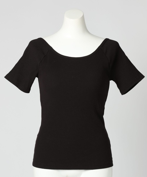 bijorie(ビジュリィ)の「【bijorie】カップ付きバックオープンTシャツ/NEW BASIC 25SS(Tシャツ/カットソー・レディース・ブラック/サックスブルー/カーキ/オフホワイト・MEDIUM/LG/LARGE)」の7枚目の写真