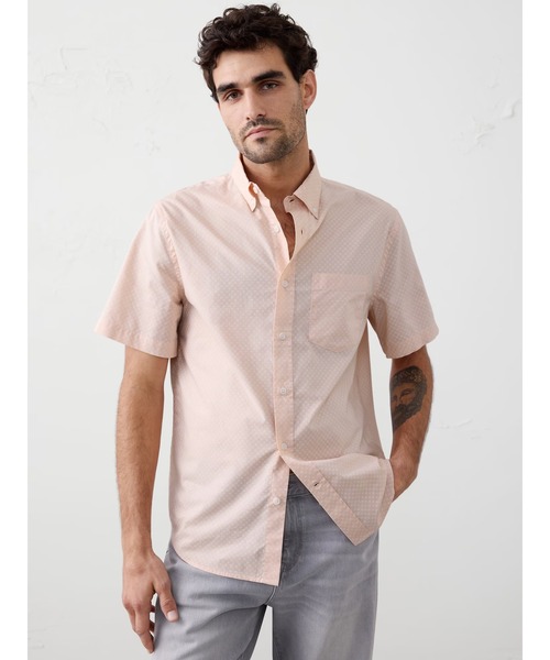 BANANA REPUBLIC FACTORY STORE(バナナリパブリック ファクトリーストア)の「BANANA REPUBLIC FACTORY STORE 半袖ソフトウォッシュ コットンシャツ(シャツ/ブラウス・メンズ・オレンジ系その他/ホワイト×ネイビー/ホワイト系その他/レッド/ピンク/ネイビー・S/XL/L/M)」の5枚目の写真