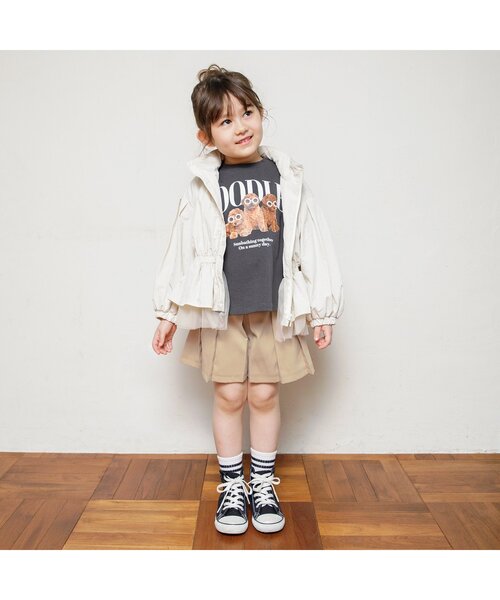 BREEZE(ブリーズ)の「【ジュニア対応】プリーツキュロット(その他パンツ・キッズ・ベージュ/チャコール・80/90/100/110/120/130/140)」の8枚目の写真