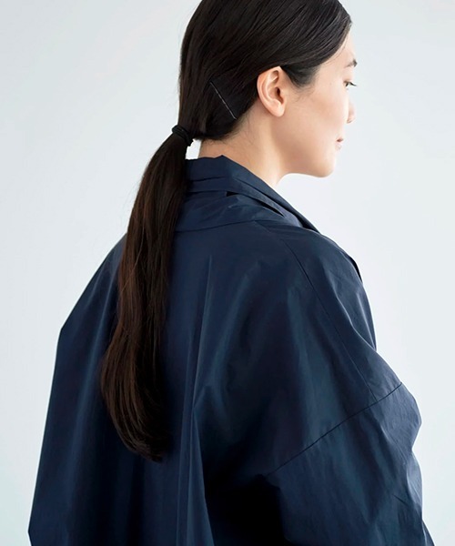 ata(アタ)の「ata robe 2. / 綿ブロード ローブコート(その他アウター・レディース・ネイビー/グレー/ホワイト/ピンク・MEDIUM)」の9枚目の写真
