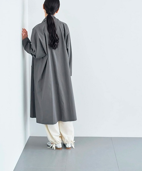 ata(アタ)の「ata robe 2. / 綿ブロード ローブコート(その他アウター・レディース・ネイビー/グレー/ホワイト/ピンク・MEDIUM)」の17枚目の写真
