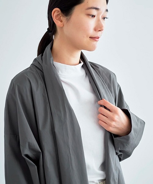 ata(アタ)の「ata robe 2. / 綿ブロード ローブコート(その他アウター・レディース・ネイビー/グレー/ホワイト/ピンク・MEDIUM)」の20枚目の写真