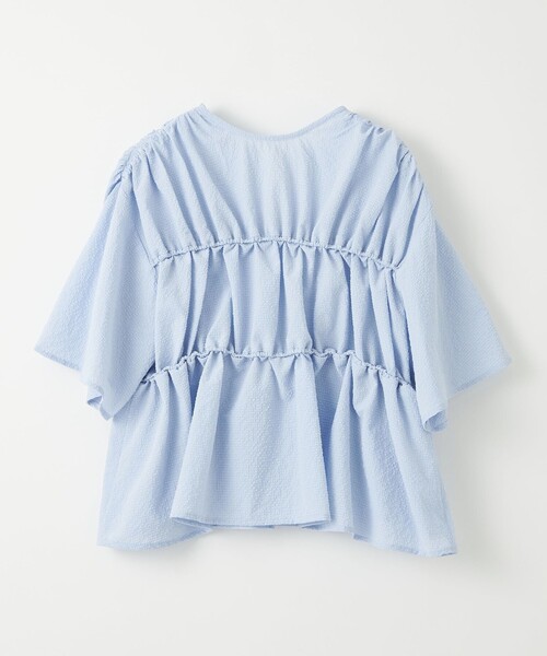 EMMEL REFINES(エメルリファインズ)の「<EMMEL REFINES>EM カラミタンブラー リボンギャザー ブラウス(シャツ/ブラウス・レディース・ホワイト/ブラック/ライトブルー・FREE)」の17枚目の写真