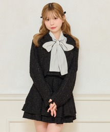 ツイードジャケット」に該当するブラック/黒色系のファッション